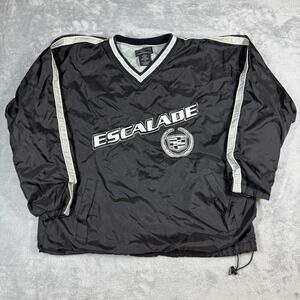 Vintage Steve & Barry's Escalade Black Nylon Pullover Jacket Mens Size Medium